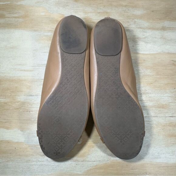 Tory Burch Tan Leather Ballet Flats Women’s Size 8.5 - Picture 7 of 9